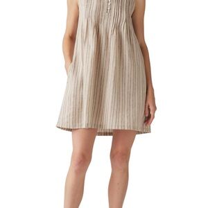 Levi's Beige Striped Mini Dress
